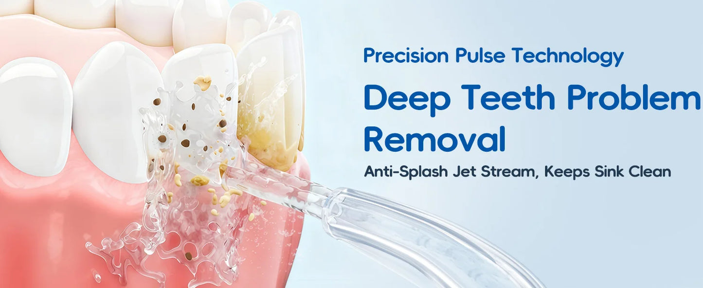 Home Water Flosser 600ml | 10 Pressure Settings | 6 Nozzles | EU Plug | Professional Oral Irrigator