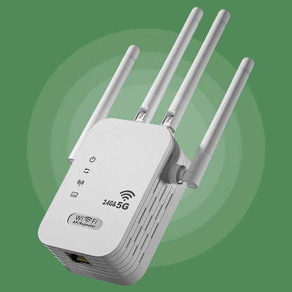 APWIKOGER AC1200 Dual-Band WiFi Repeater & Extender | 2.4G+5G | Gigabit | WPS | EU Plug