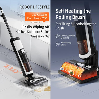 RL9Max Cordless Handheld Wet & Dry Vacuum Cleaner 14000Pa – Self-Heating Brush
