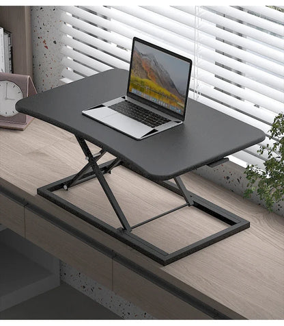 Height Adjustable Folding Standing Computer Desk with Keyboard Tray for Home Office Gaming Lift Laptop Table Stand Workbench