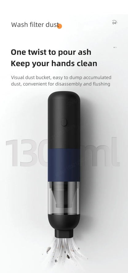 39800Pa Wireless Car Vacuum Cleaner – 3-in-1 Handheld Portable Dust Catcher