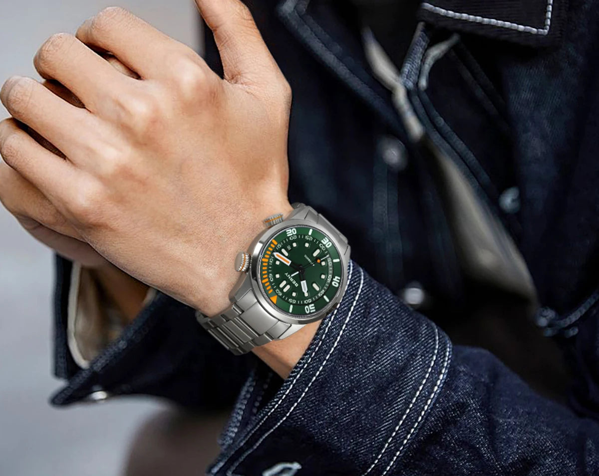 BERNY Automatic Dive Watch – Sapphire Crystal, 200M Water Resistant, NH35 Movement