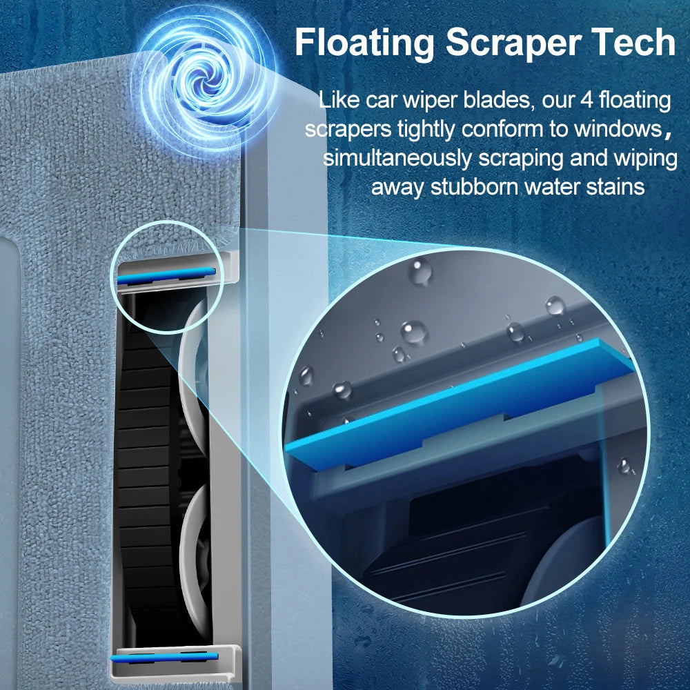 ABIR WD9 Robot Window Vacuum Cleaner – 9000Pa, 4-Way Water Spray, Laser Sensor, Wet & Dry