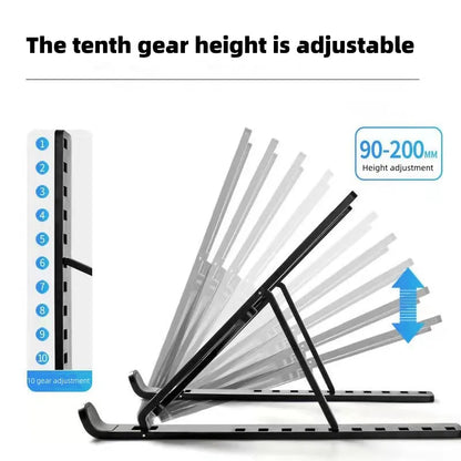 Adjustable Foldable Laptop Stand 7-Level – Portable ABS Holder for MacBook, iPad, Lenovo, Tablet