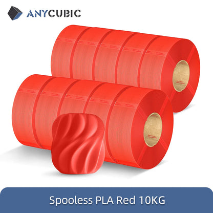 ANYCUBIC 10KG Spooless PLA Filament 1.75mm – Refill for Kobra 3 & S1C