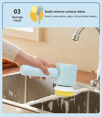 Electric Cleaning Brush | Multifunctional Rotary Scrubber for Kitchen, Bathroom & Balcony