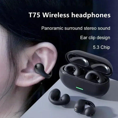 R.E.D. T75 Bone Conduction Headphones with Bluetooth 5.3, HiFi sound, waterproof design, featuring open-ear audio technology.