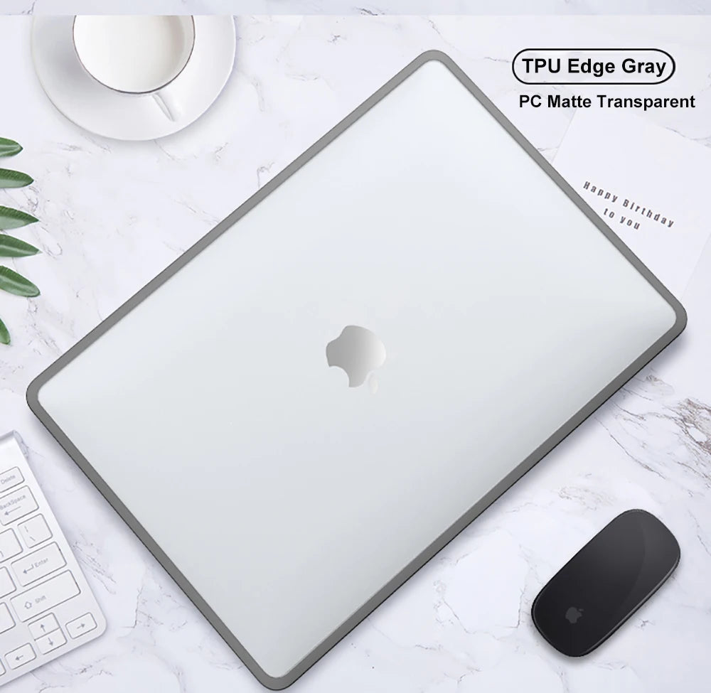 Soft TPU+PC MacBook Case – Pro 16/14/13, Air 15/13, M1–M5 (2019–2025)