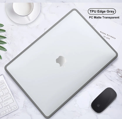 Soft TPU+PC MacBook Case – Pro 16/14/13, Air 15/13, M1–M5 (2019–2025)
