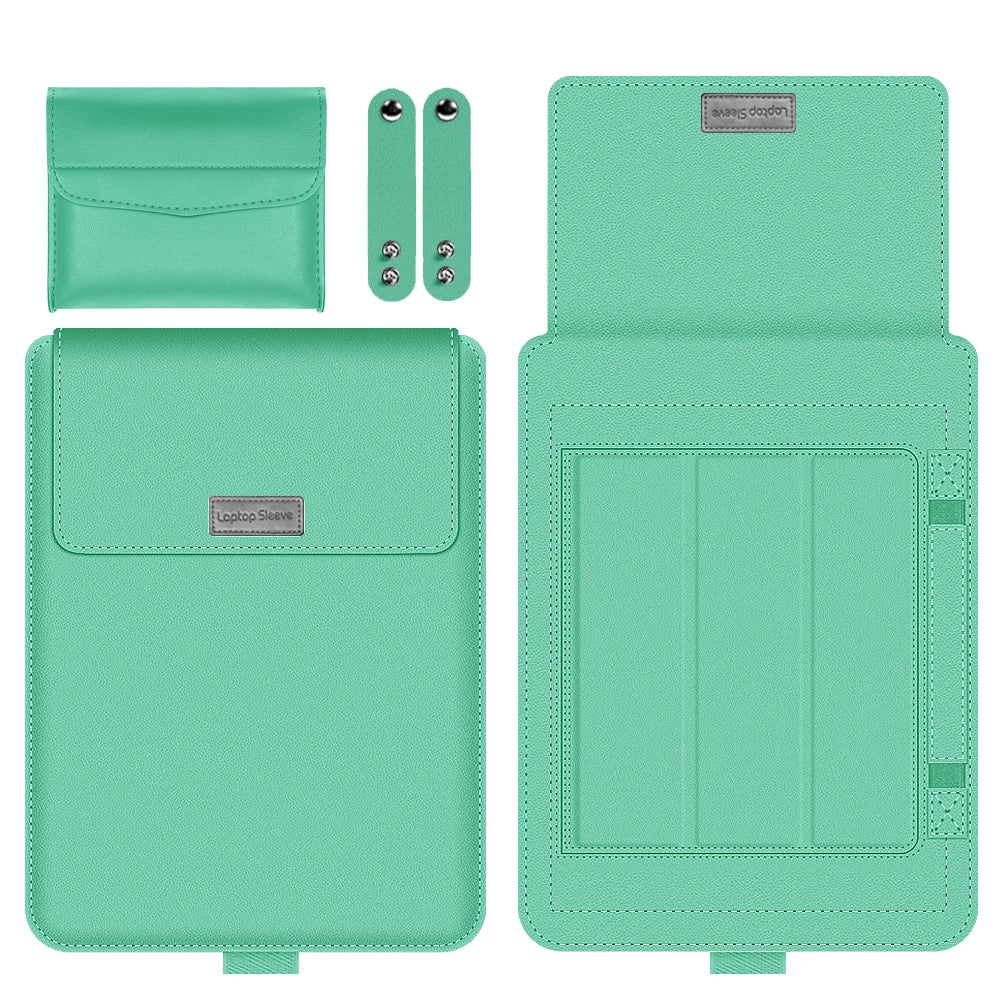 Laptop Sleeve Bag for MacBook Air 13 M4/M3/M2/M1, Pro 13/14/16, Huawei, ASUS, Dell – 11–16", PU Leather
