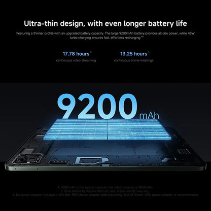 Xiaomi Pad 8 Global Version – 11.2" 3.2K 144Hz IPS, Snapdragon 8s Gen 4, 128GB, 9200mAh, WiFi