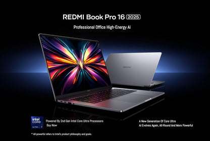 Xiaomi Redmi Book Pro 16 — Intel Ultra 7/Ultra 5, Arc Graphics, 32GB LPDDR5X, 1TB SSD, 3.1K 165Hz