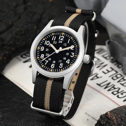 Militado ML05 Field Watch – 38mm, VH31 Sweep Quartz, Sapphire Crystal, 100M, Screw-Down Crown