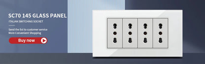 DELEFU Tempered Glass Wall Socket with USB-C Fast Charging – Schuko/Italy