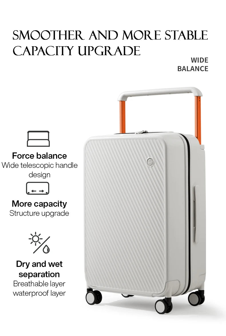 Mixi Wide Handle Hardside Suitcase M9276