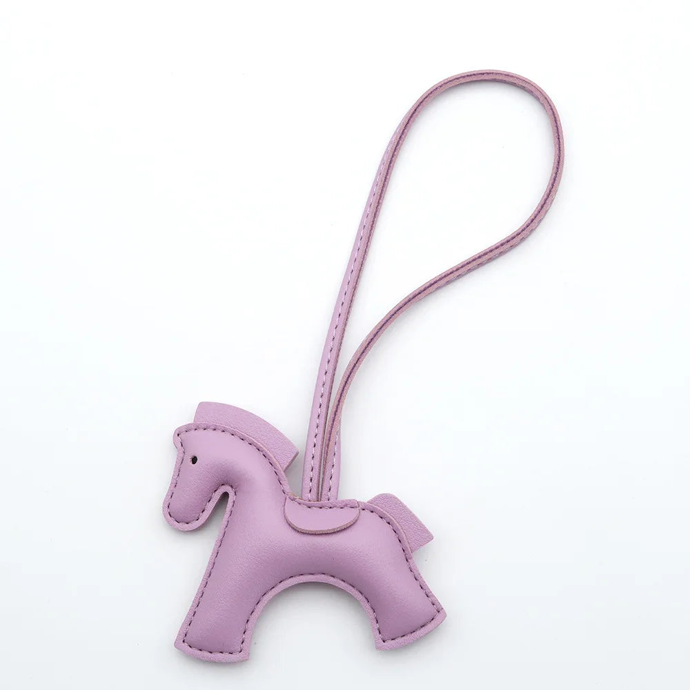 Pony Bag Charm | PU Leather Luggage & Car Pendant | Travel Accessory