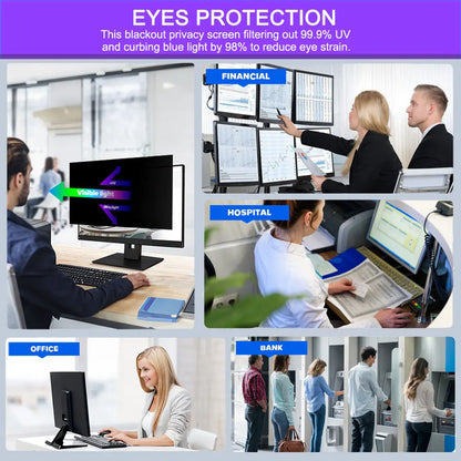 YaliPro Privacy Screen Protector for Laptop & PC Monitor – 13.3" to 24", Anti-Peep Filter Film