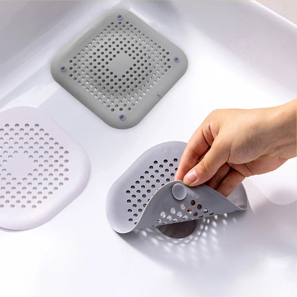 Silicone Sink & Drain Hair Catcher | Shower & Bathtub Filter Screen