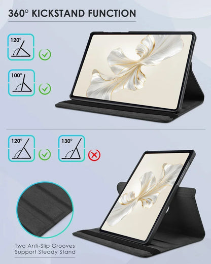 For Huawei Honor Pad 9 12.1 inch 2024 360 Rotating Case Stand Cover PU Leather Case For Honor Pad 9 HEY2-W09 HEY2-W19 funda