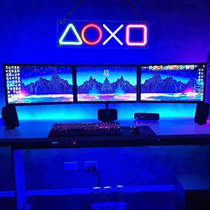 Game Neon Sign Light – USB Powered LED Wall Décor for Gaming Room