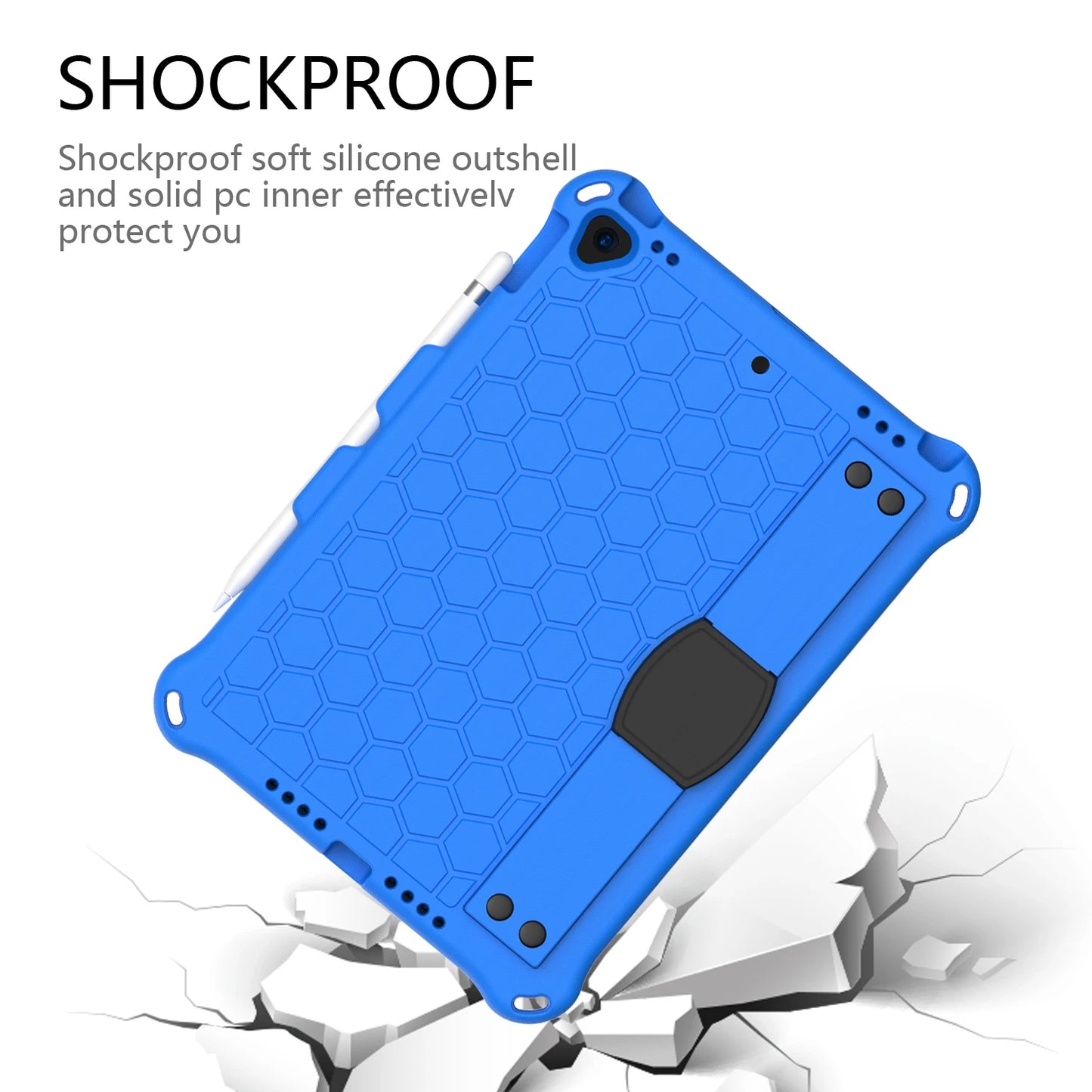 Shockproof iPad Case with Hand Strap & Stand – Fits iPad 10.9, Pro 11, Mini, Air & More