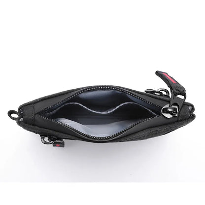 RFID Nylon Mini Wallet with Zipper & D-Ring Clip