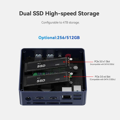 Beelink Mini S13 Mini PC – Intel N150, 16GB DDR4, 500GB SSD, 3200MHz, Windows 11