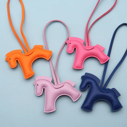 Pony Bag Charm | PU Leather Luggage & Car Pendant | Travel Accessory