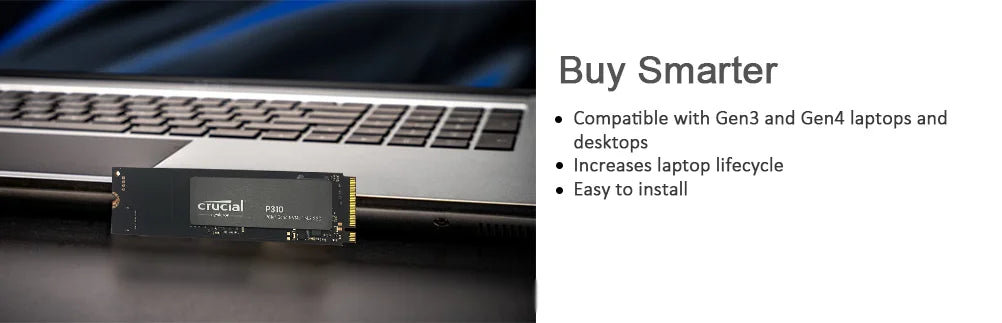 Crucial NVMe SSD M.2 2280 | P3 Plus / P310 / T500 / P510 | PCIe Gen4 | 500GB–2TB