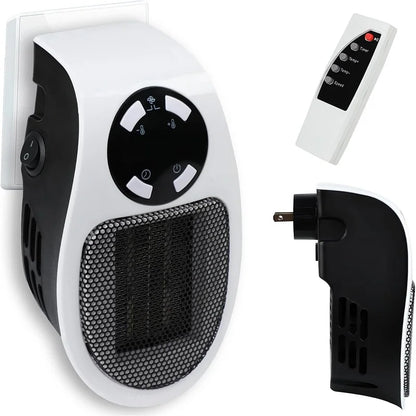 Eco Plug-In Electric Wall Heater — Energy Efficient, Low Noise, Portable Indoor Space Heater