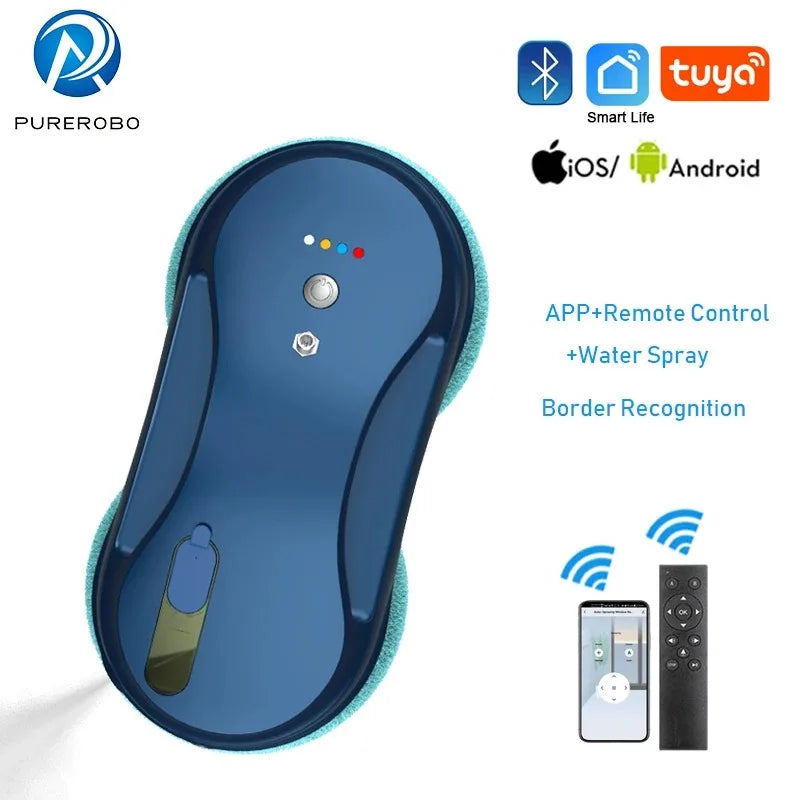 Smart Window Cleaning Robot – APP & Remote Control, Auto Water Spray