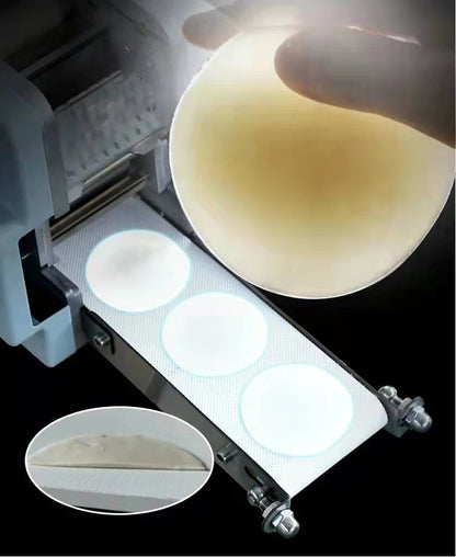 Electric Dumpling Wrapper Machine – 110V/220V, Round & Square Wonton Skin Maker, Commercial
