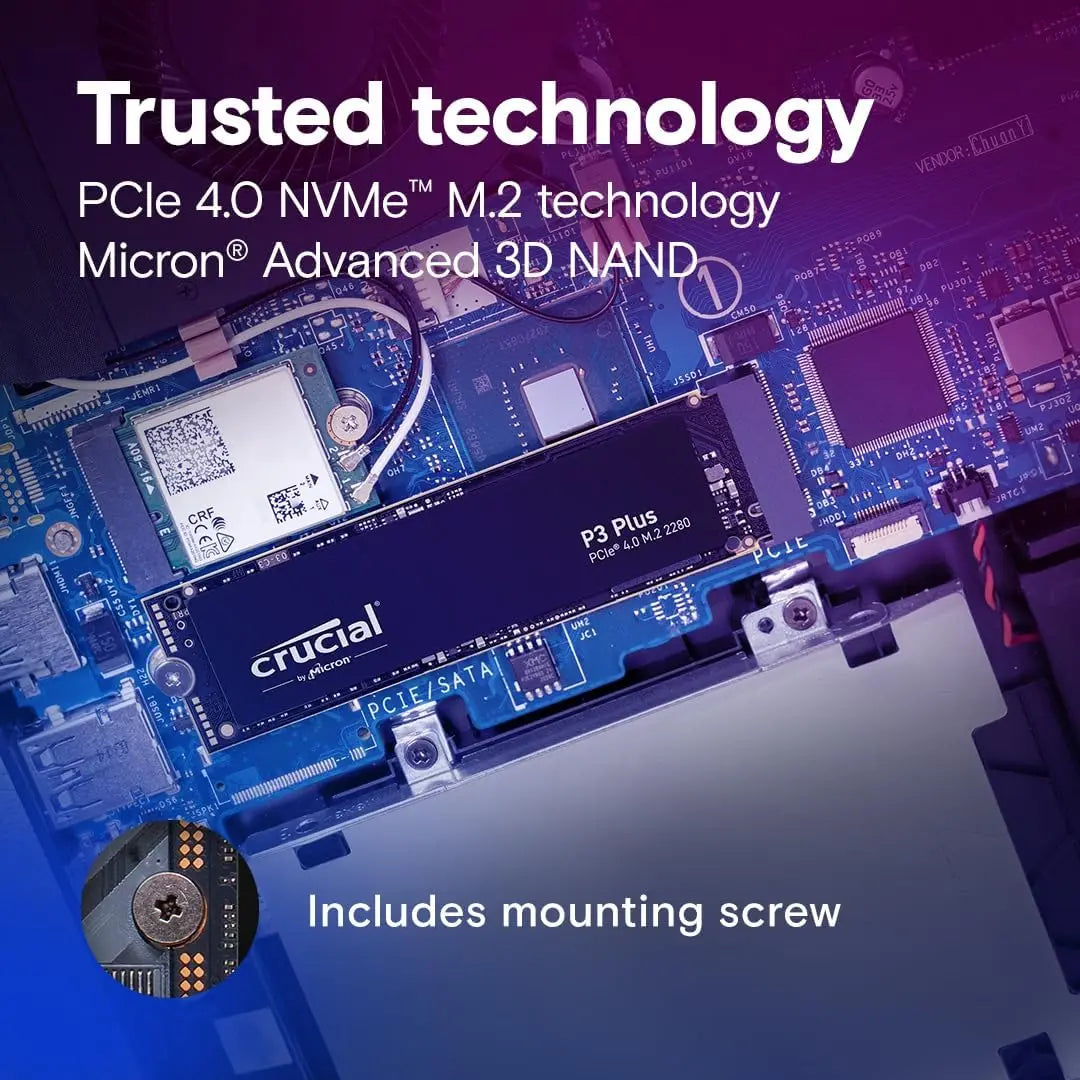 Crucial NVMe SSD M.2 2280 | P3 Plus / P310 / T500 / P510 | PCIe Gen4 | 500GB–2TB