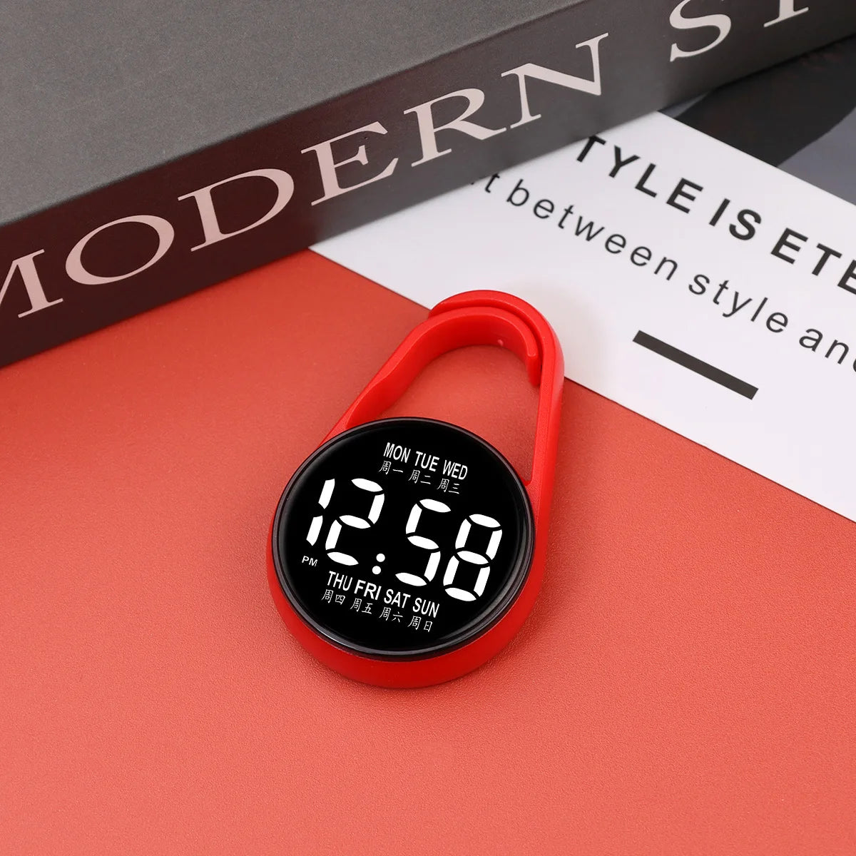 LED Electronic Hanging Pocket Watch | Night Light Digital Display