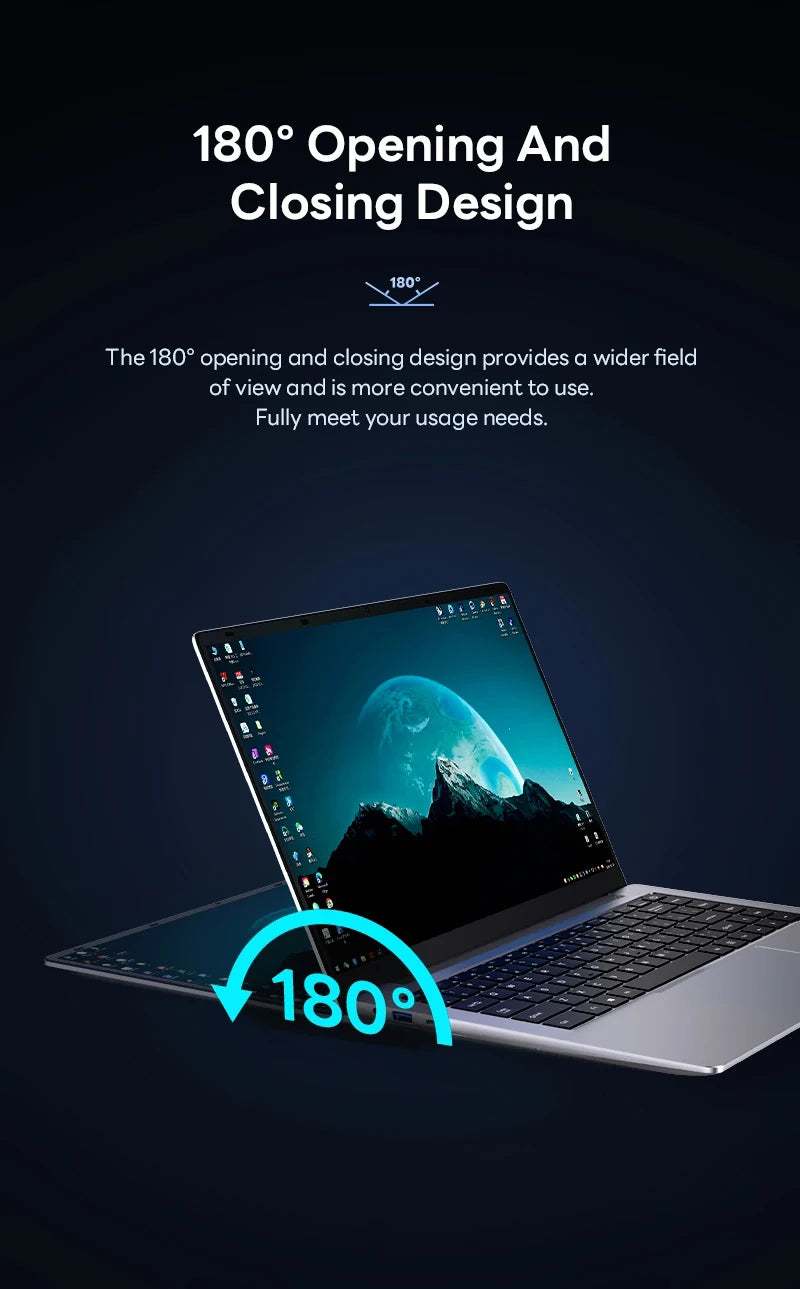 Portable Ultra-Slim Laptop – Intel Core i7-9850H, 12GB RAM, up to 2TB SSD, 4K, Windows 11 | Office & Study Notebook