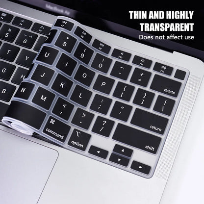 Silicone Keyboard Protector Cover for MacBook Air & Pro – A1369 A1466 A2179 A2337 A2251 A2289 A2338 A2681 | US Layout