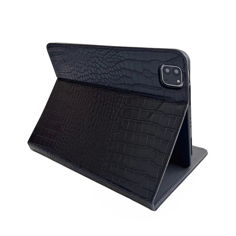 Premium Crocodile Leather iPad Case with Card Slot – 9.7" to 11" | Air, Mini, Pro