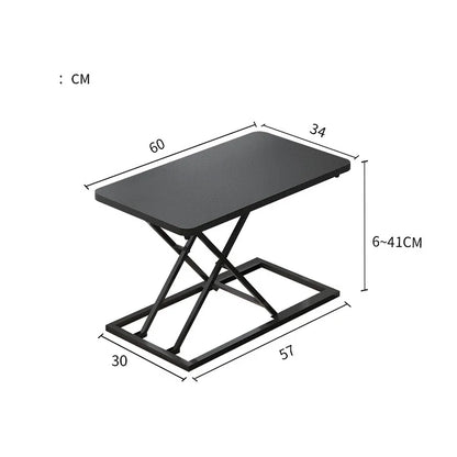Height Adjustable Folding Standing Computer Desk with Keyboard Tray for Home Office Gaming Lift Laptop Table Stand Workbench