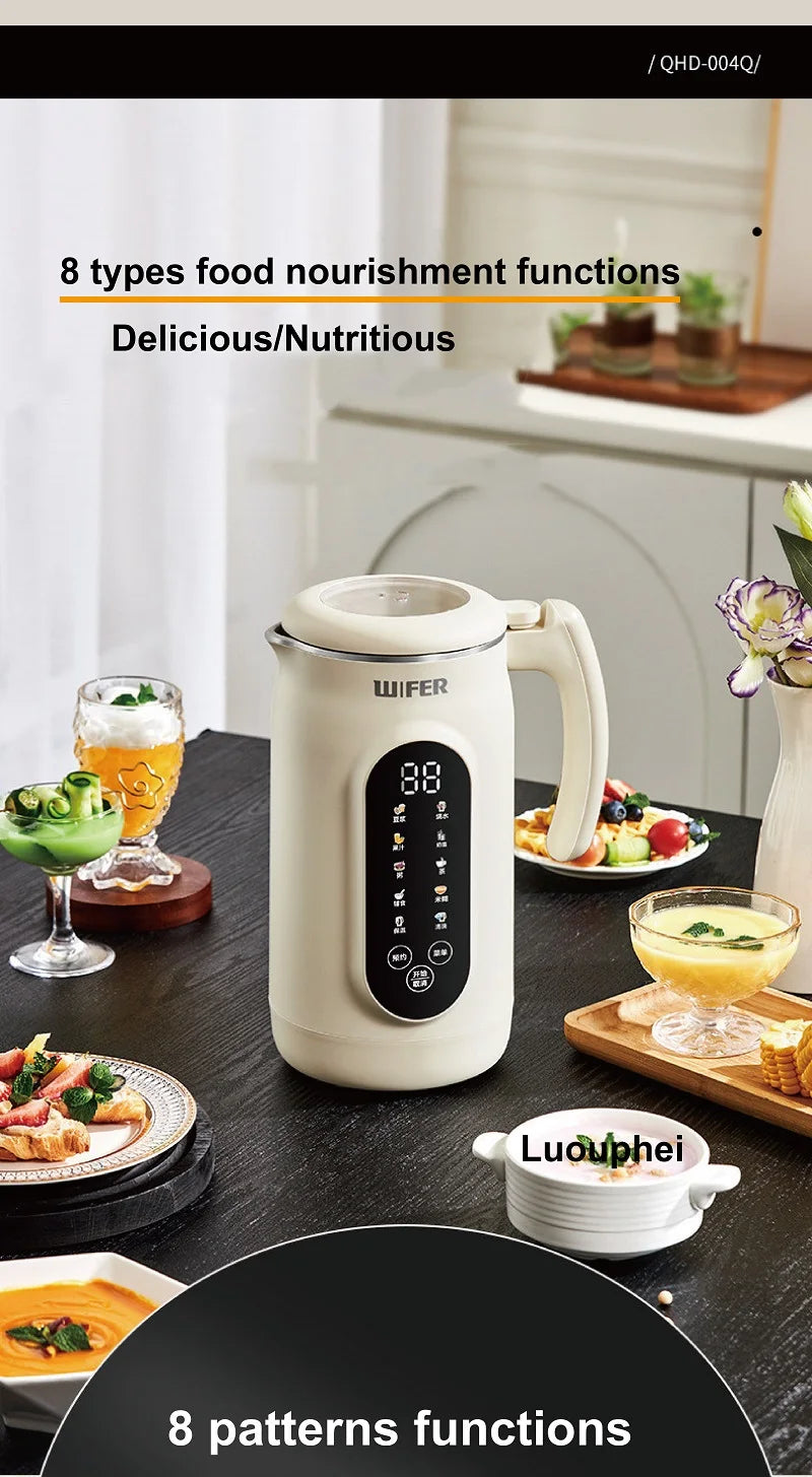 1.8L Soymilk Maker & Electric Juicer – 800W, 12h Appointment, Auto Keep Warm, Rice Paste & Food Wall Breaker | 220V