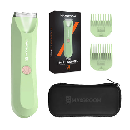 MAXGROOM Body Hair Trimmer for Men | Groin & Pubic | Ceramic Blade | Waterproof Electric Razor