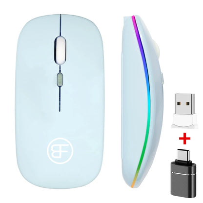 BalanceFit RGB Wireless Gaming Mouse – Rechargeable, LED Backlit, Ergonomic, 1600 DPI, for Laptop & PC