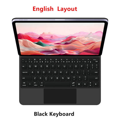Magic Keyboard for iPad 11th Gen (A16) 2025 | Smart Case | Multi-Language | Black & White | 7 Languages