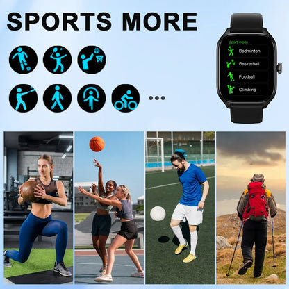 R.E.D. Shopping Smart Watch 2026 with 2.01-inch HD full touch screen, Bluetooth calling, sports, and fitness tracking features