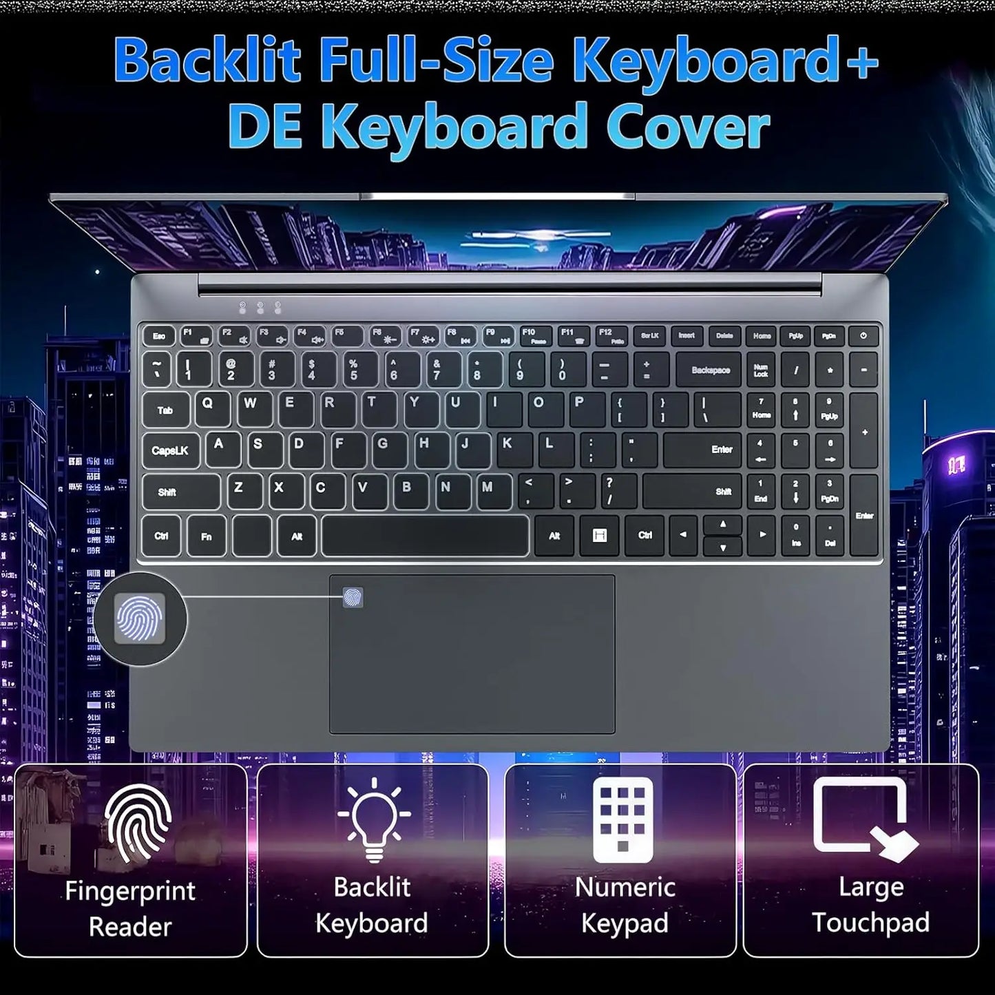 2026 Laptop 15.6" — Intel i9-10980HK, 16GB RAM, Up to 2TB SSD, Fingerprint Unlock, Windows 11 Pro