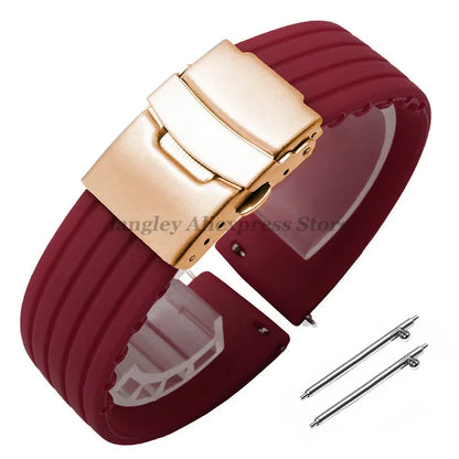 Quick Release Silicone Watch Strap 18–24mm – For Huawei, Seiko, Omega, Fossil & More