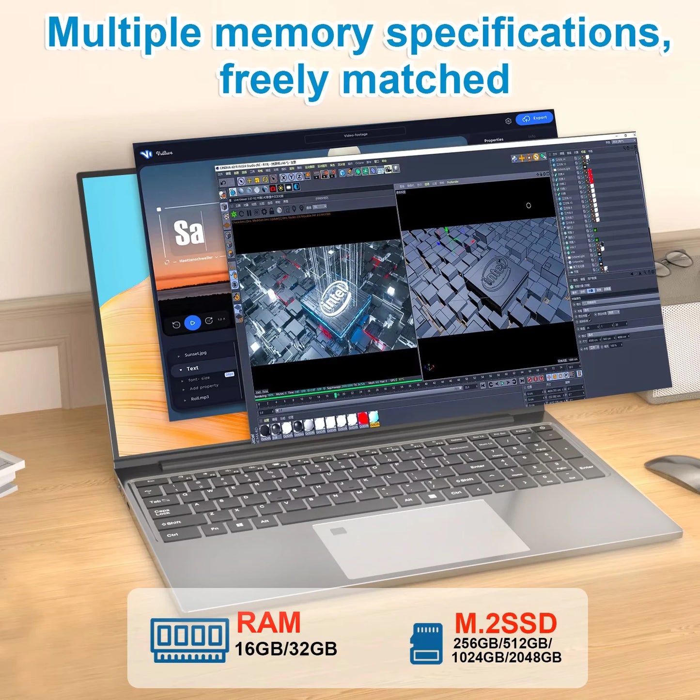 Gaming Laptop 15.6" – Intel Core i9 10980HK / i3 6100, 16GB RAM, 1TB SSD, Fingerprint, Backlit