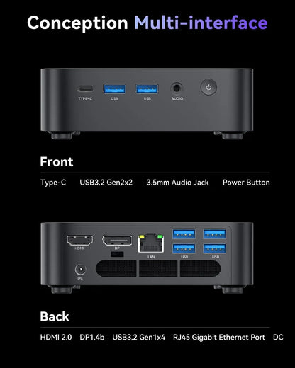KAMRUI AMD Ryzen R2544 Mini PC – 16GB DDR4, 512GB SSD, 4K Triple Display