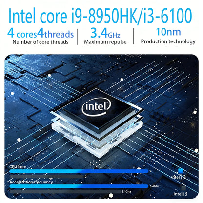 Windows 11 Mini PC | Intel Core i9-8950HK / i3-6100 | 16GB RAM | 1TB–2TB SSD | WiFi 6 | BT 5.2
