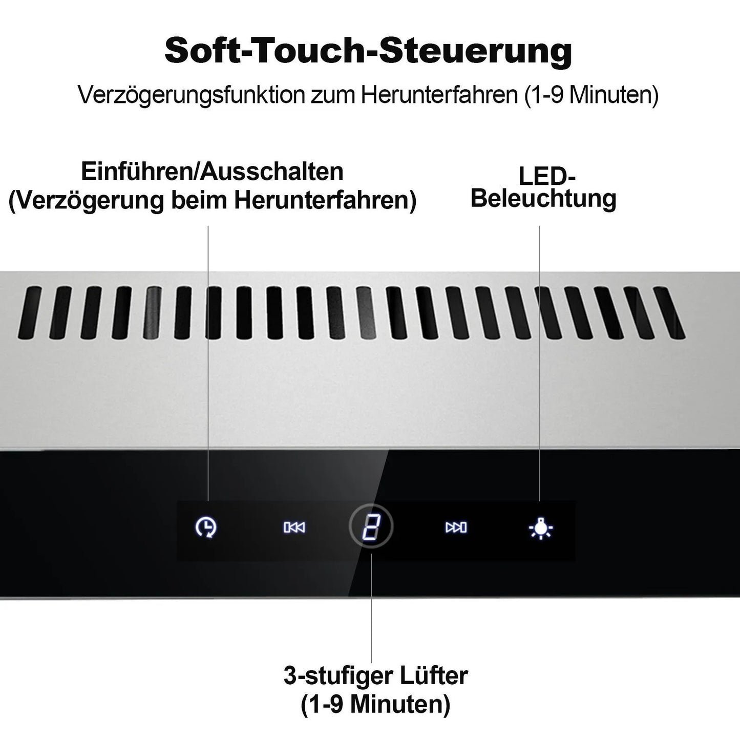 TopStrong 60cm Under-Cabinet Extractor Hood | LED | Recirculating | White or Black | EU