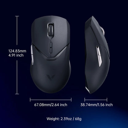 Rapoo VT9PRO Wireless Gaming Mouse – PAW3398, 68g, 26000DPI, Type-C, Programmable, Ergonomic
